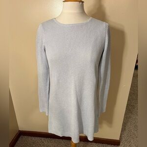Eileen Fisher Light Blue Organic Linen Blend Tunic Sz XS